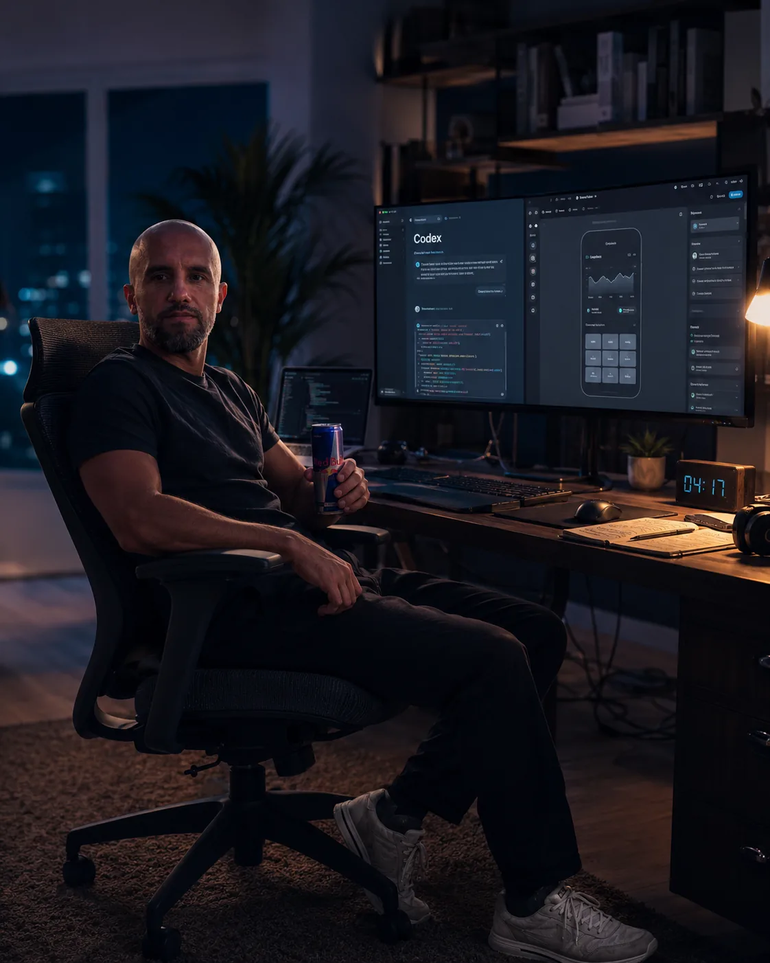 Portrait of the RBAIO creator in a dark cinematic scene.